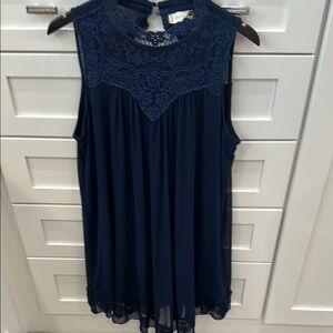 Altar'd State Navy Blue Lace Midi Dress. Never worn NWOT